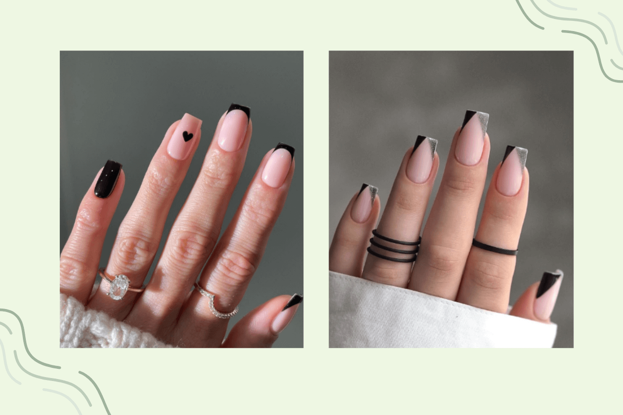 12 Stunning Black French Tip Nail Designs To Copy