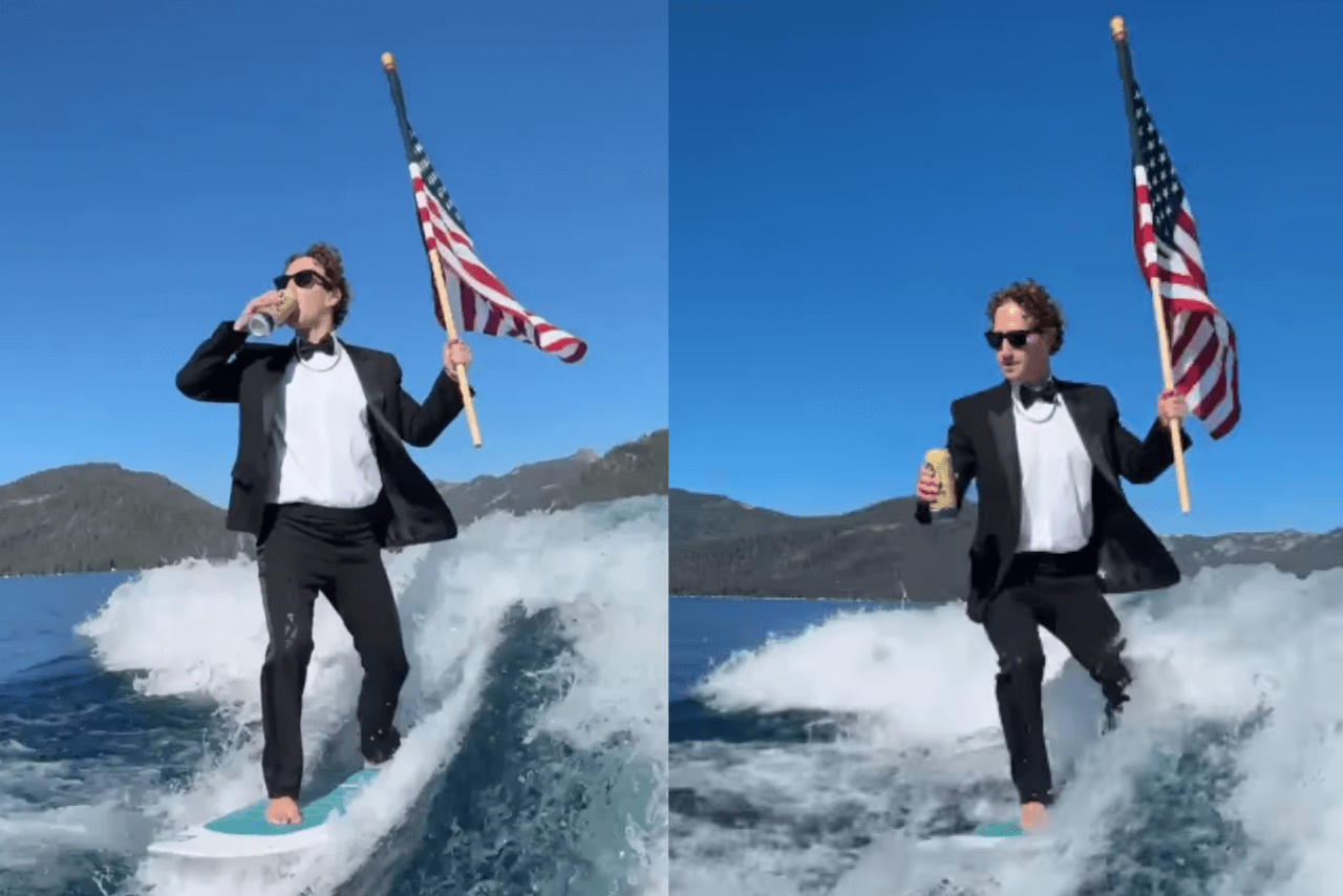Mark Zuckerberg Celebrates 4th of July While Surfing in Tuxedo