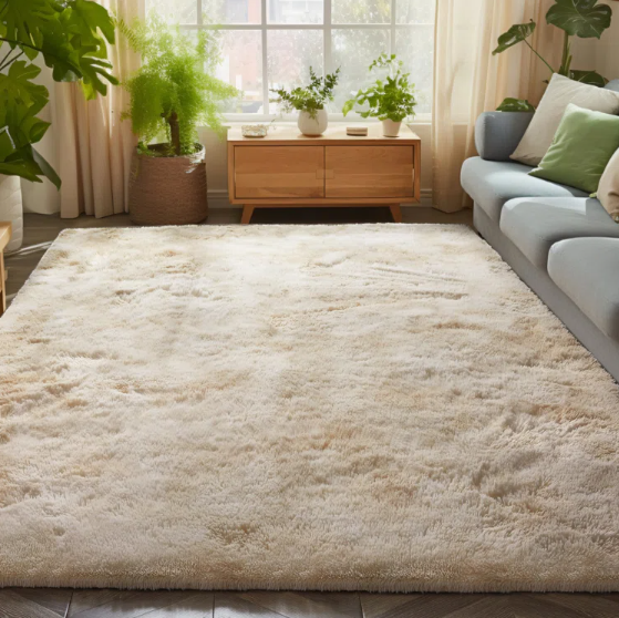 Abbotsen Solid Colour Shag Area Rug