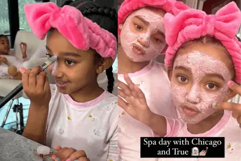 Khloé Kardashian Shares Adorable 'Spa Day with Chicago and True'
