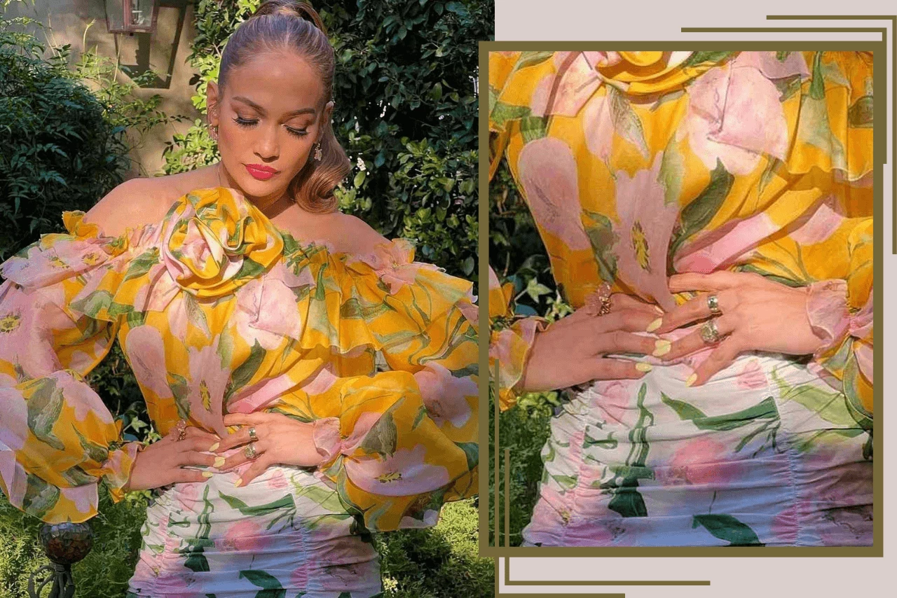 Jennifer Lopez Butter Yellow Nails Are All We Want This Summer